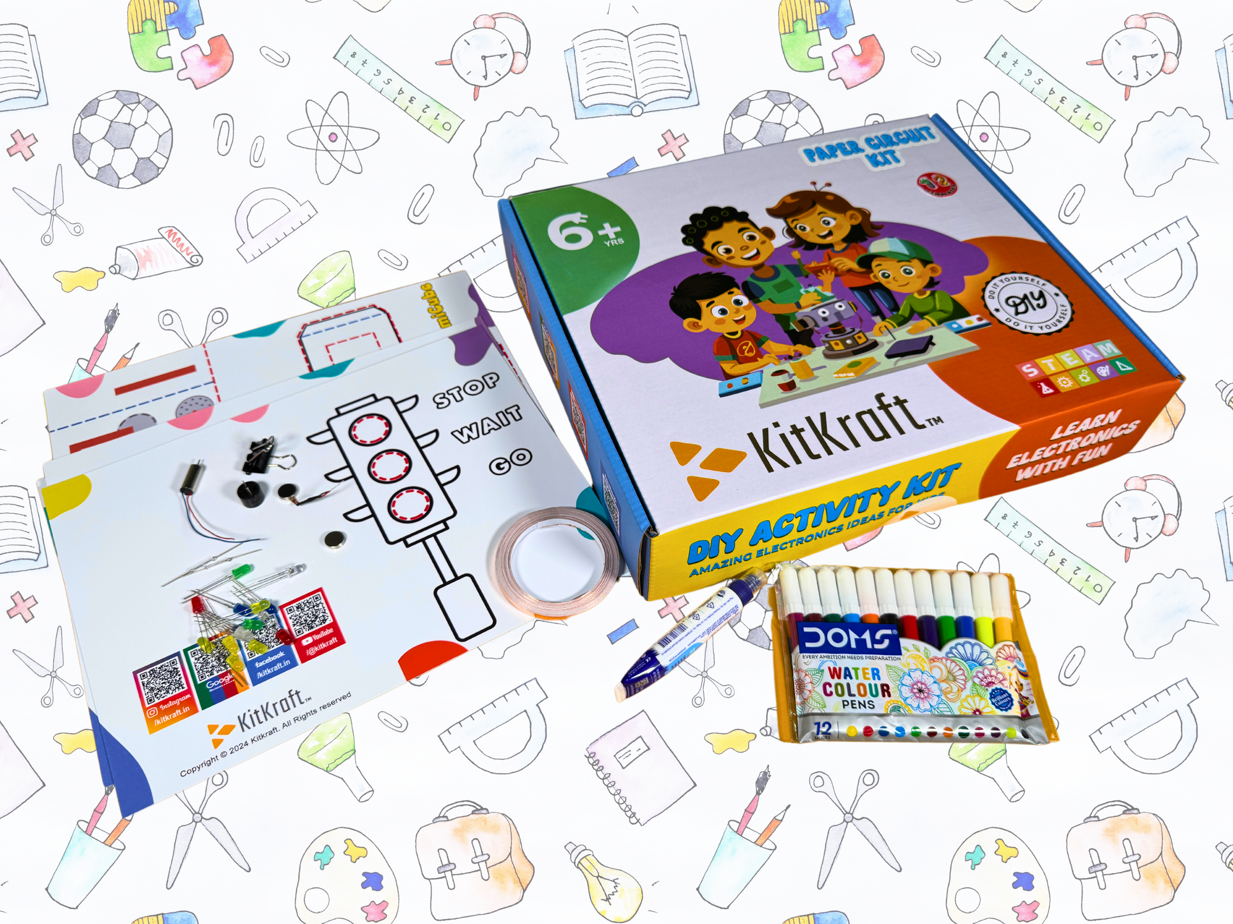 Paper Circuit Kit | Create, Color & Light Up Circuits | Fun STEM Learning | Free Shipping